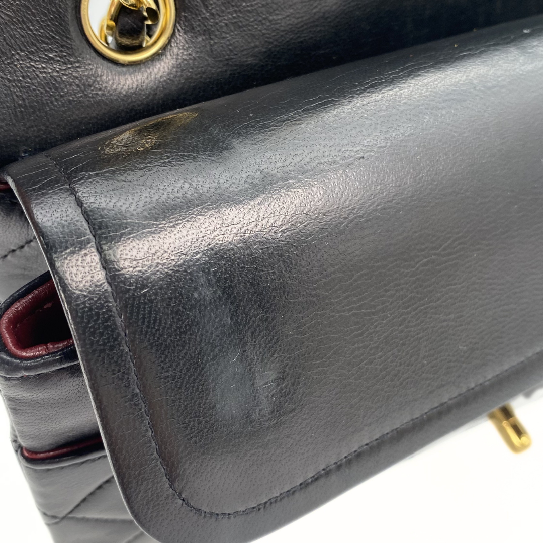 Bodhi, 0 Series Medium Classic Flap Black Lambskin with seal and card