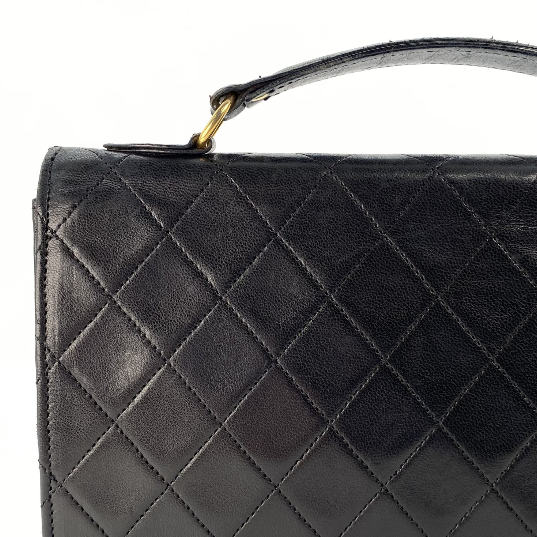 Aramis, 0 Series Matelasse Black Lambskin with seal only