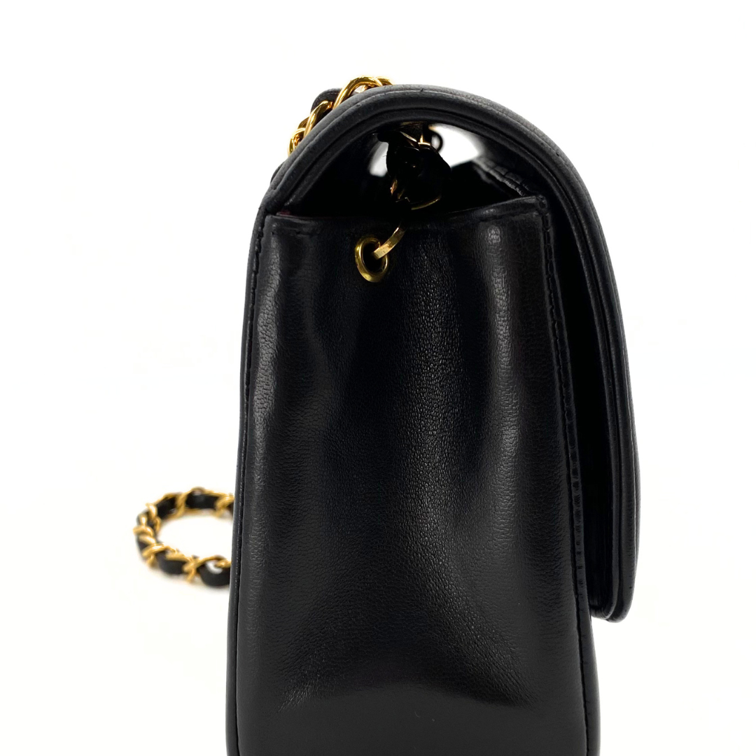 Solon, 3 Series Small Diana  Black Lambskin with seal only