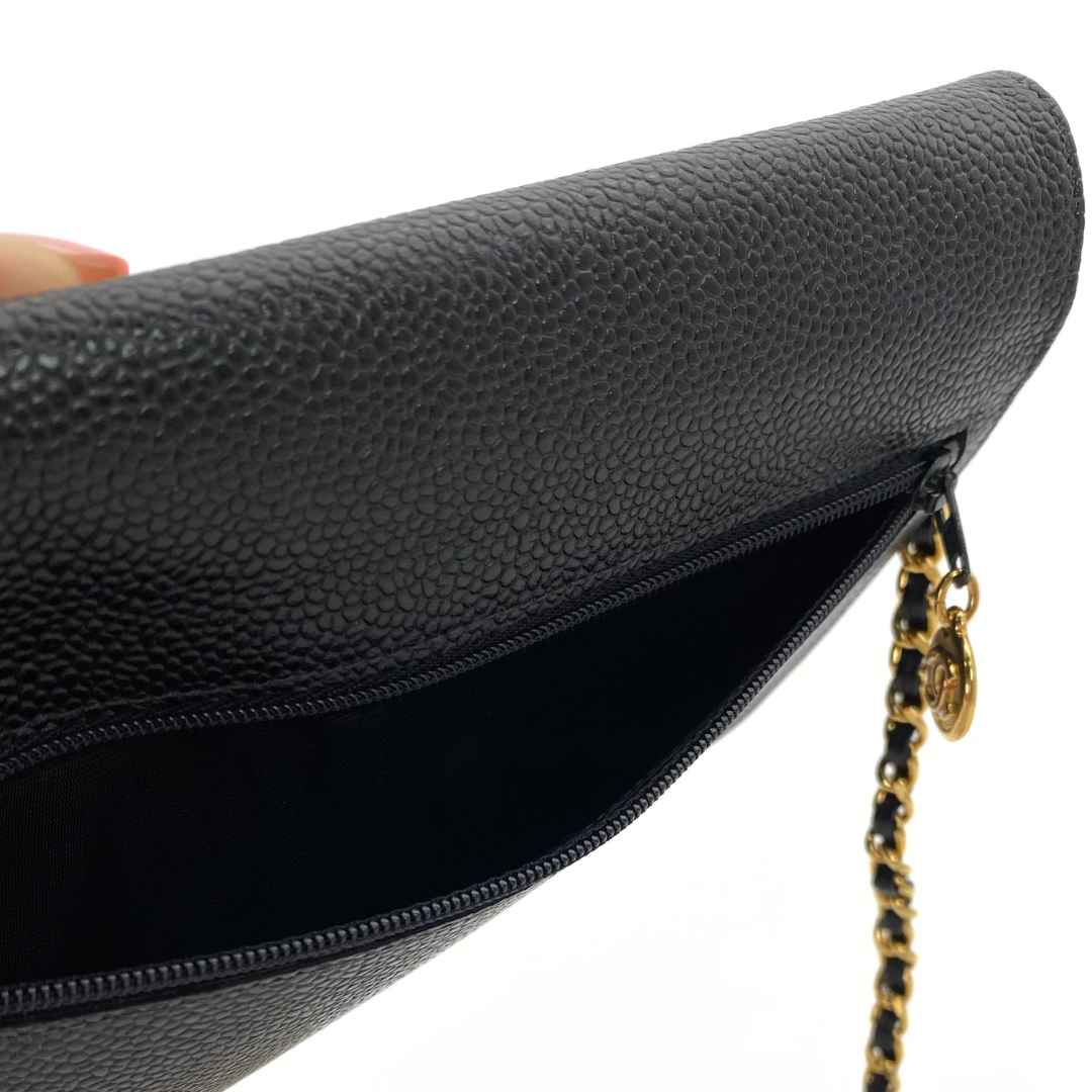 Nari, 5 Series Long Wallet Black Caviar with seal only