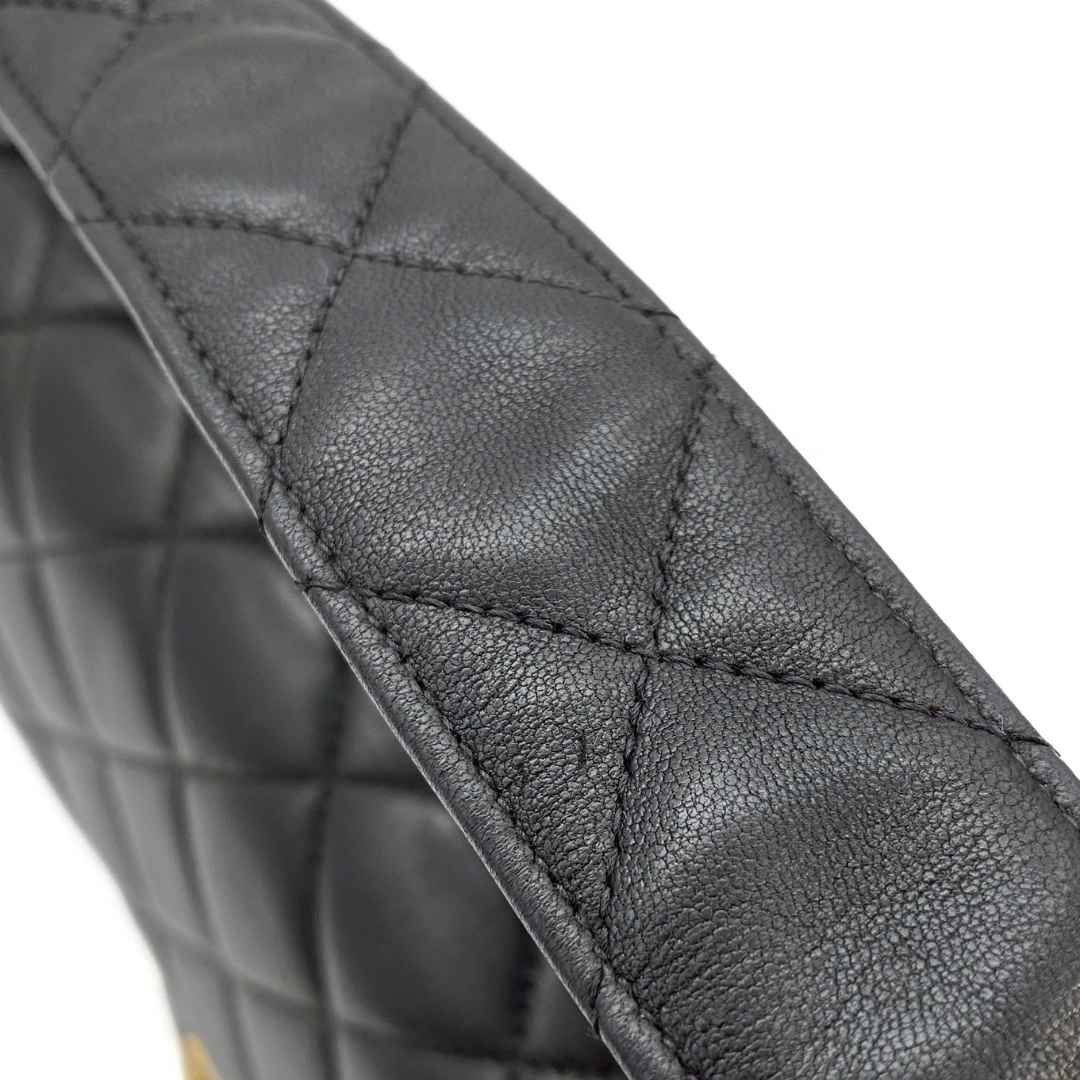 Eito, 4 Series Medium Single Flap Black Lambskin with seal and card