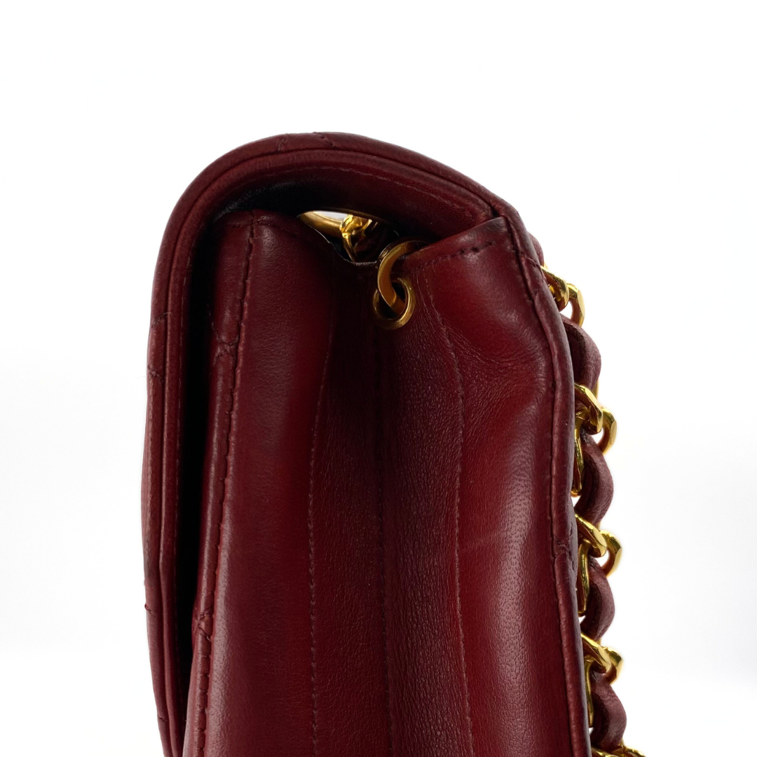 Evren, 1 Series Matelasse Bordeaux Lamb Gold Hardware with seal and card
