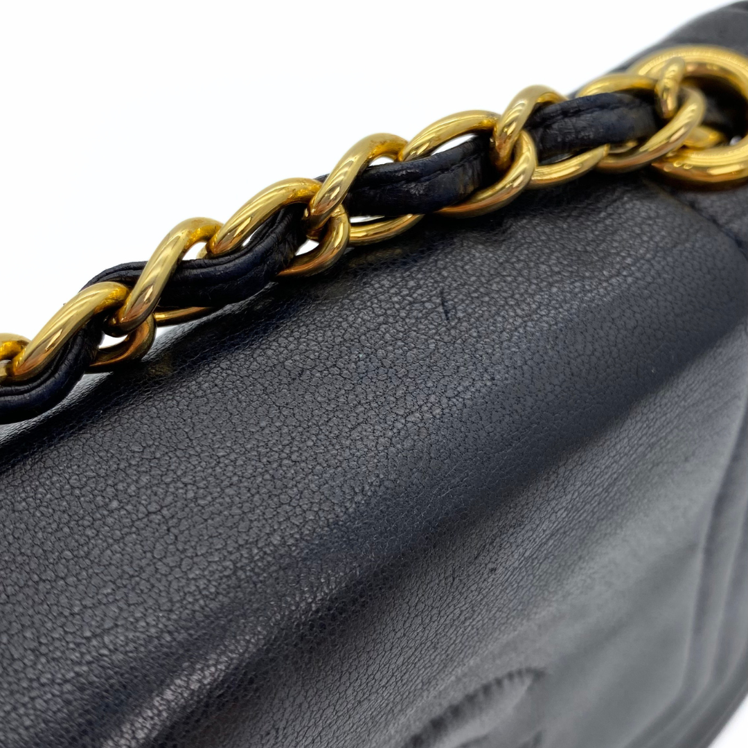 Rodion, 0 Series Black Lambskin Wallet On Chain with seal and card