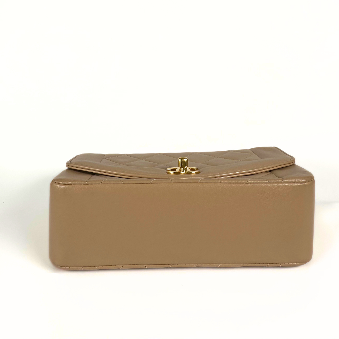 Yanny, 1 Series Small Diana Beige Lambskin with seal only