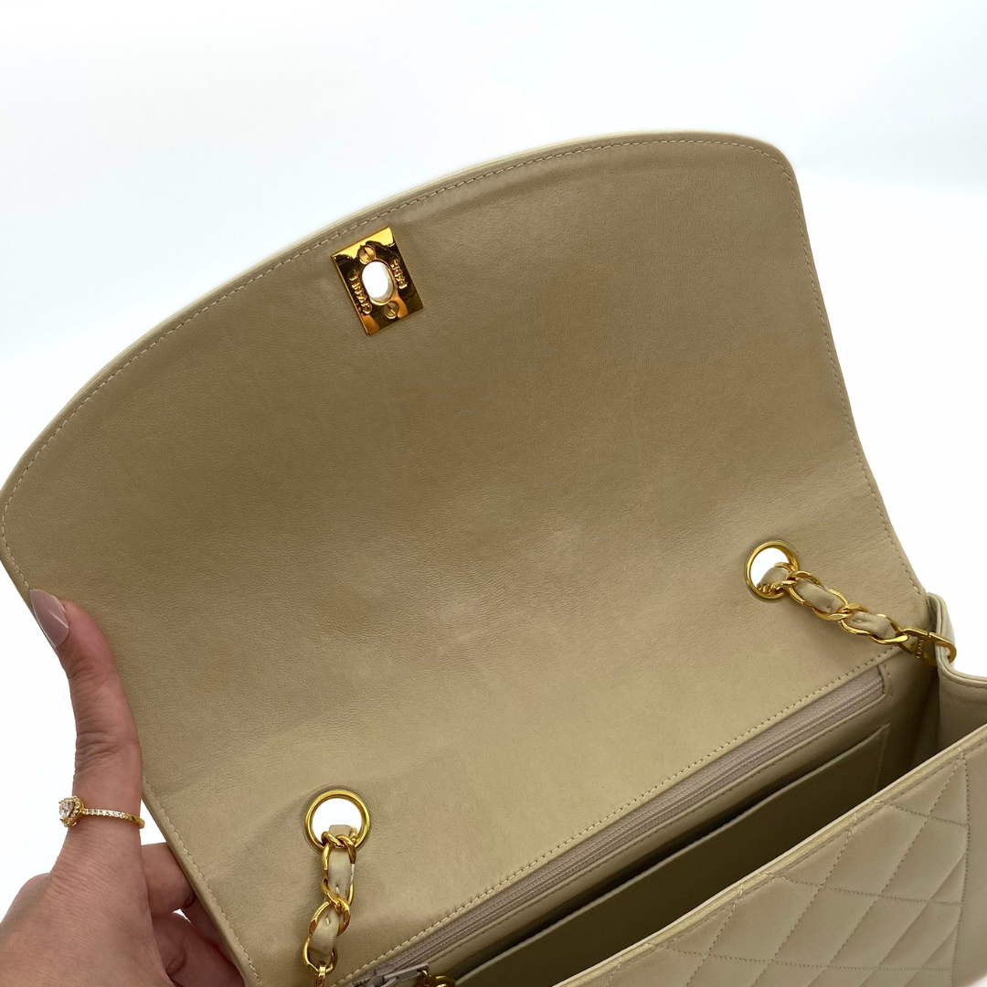 Levy, 2 Series Medium Diana Beige Lambskin with seal only