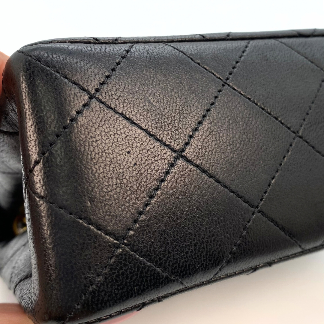 Michiru, 1 Series Square 17cm Black Lambskin with seal and card