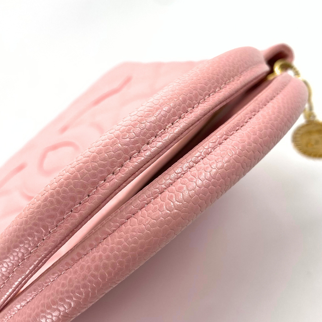 Dami, 8 Series Medallion Tote Reissue Pink Caviar with seal and card