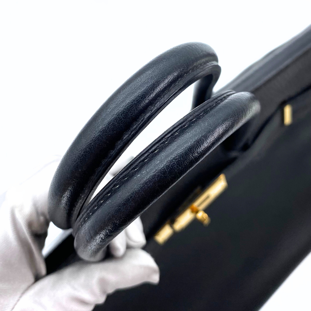Tavian, 2000 Birkin 35 Black Togo with stamp □D