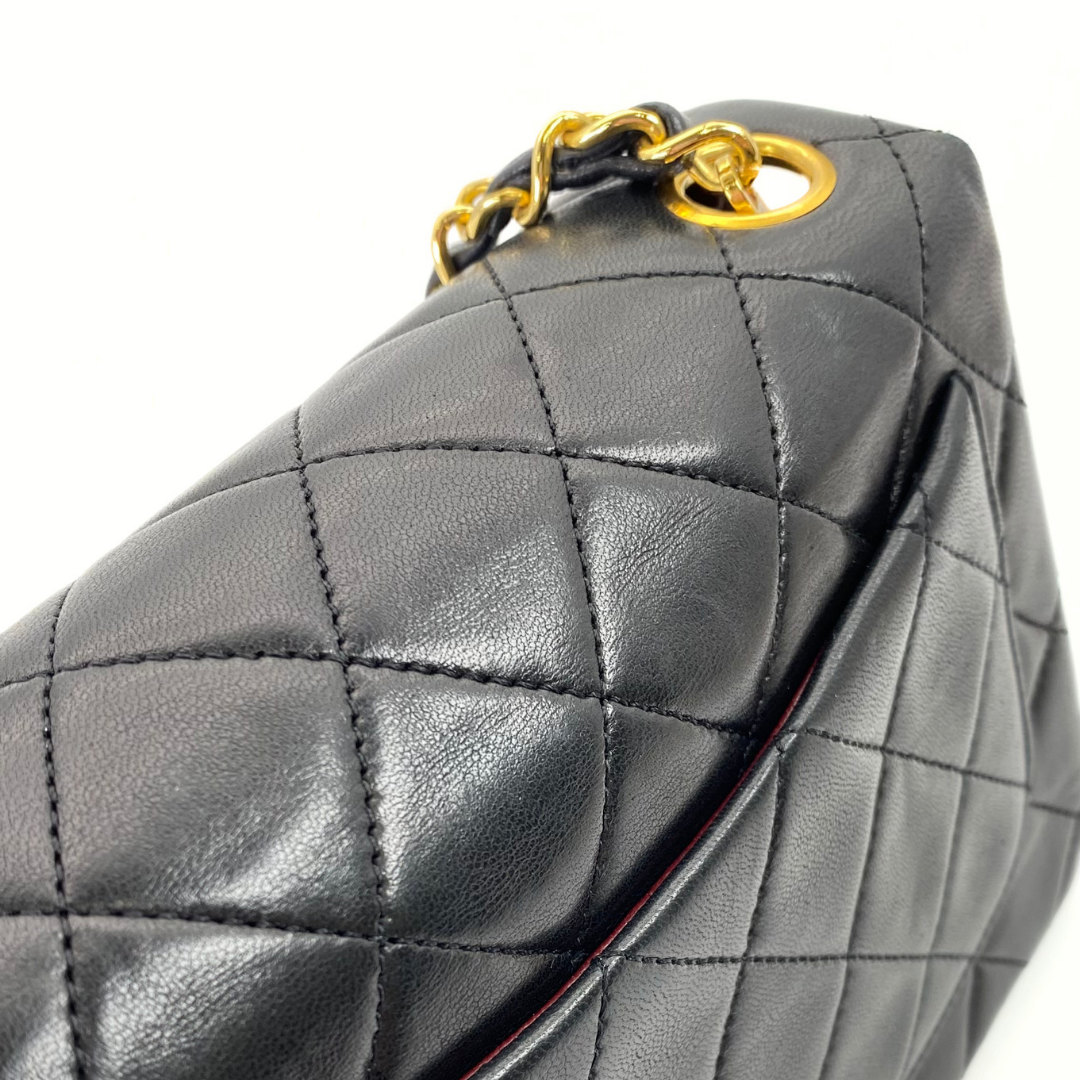 Tsubaki, 1 Series Mini Square 17cm Black Lambskin with seal and card