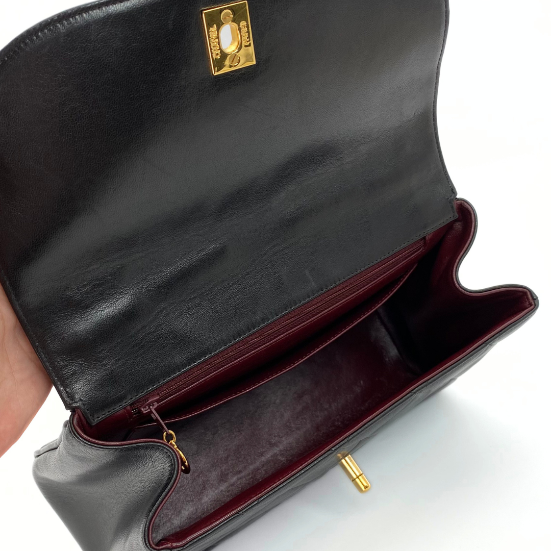 Mikoto, 3 Series Materasse Black Lamb Gold Hardware with seal and card