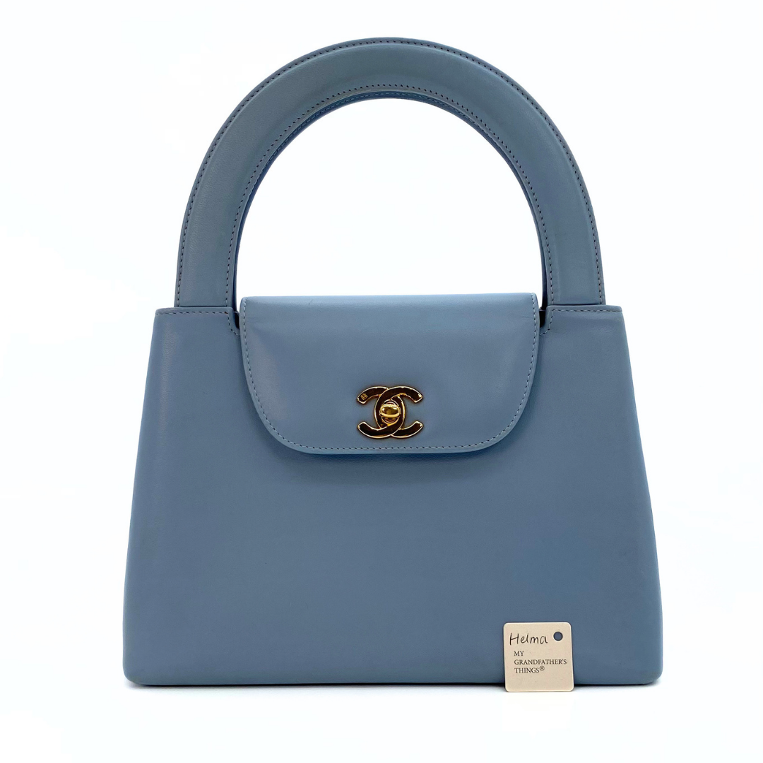 Helma, 5 Series Kelly Light Blue Lambskin with seal only