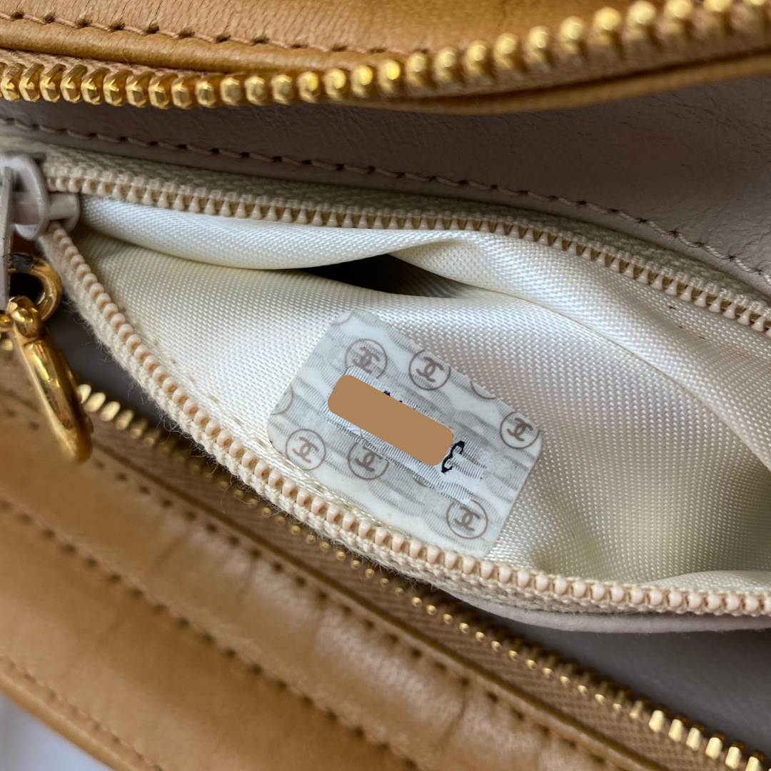 Kotone, 3 Series Matelasse Brown Lambskin with seal and card