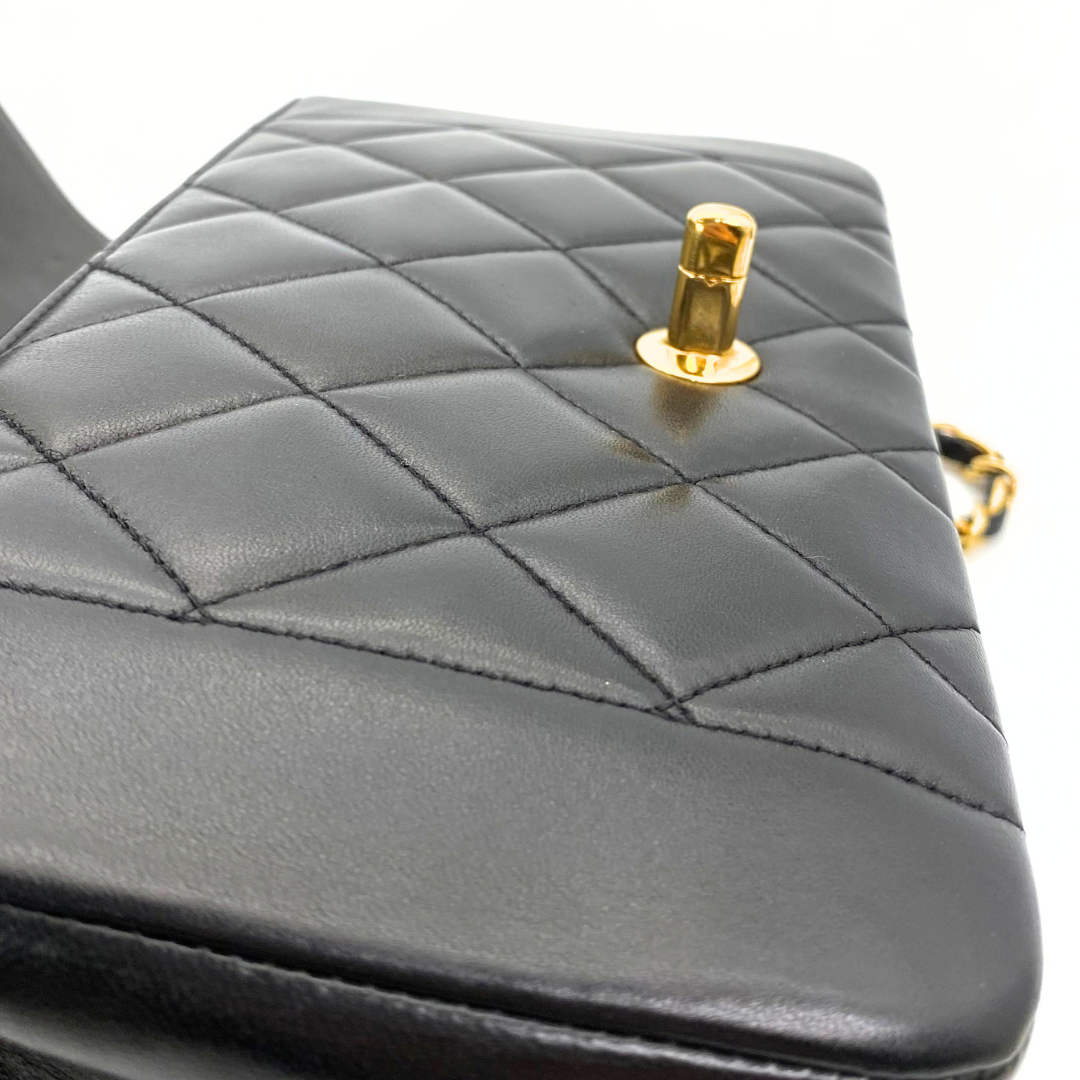Issei, 2 Series Small Diana Black Lambskin with seal and card