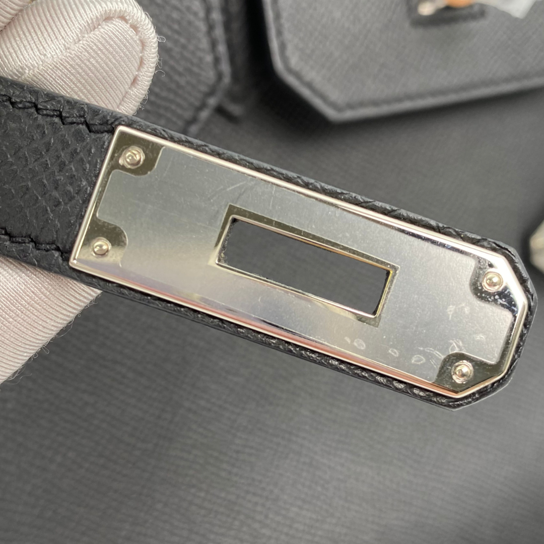Neoma, 2016 Birkin 30 Black Veau Epsom Palladium Hardware with stamp X