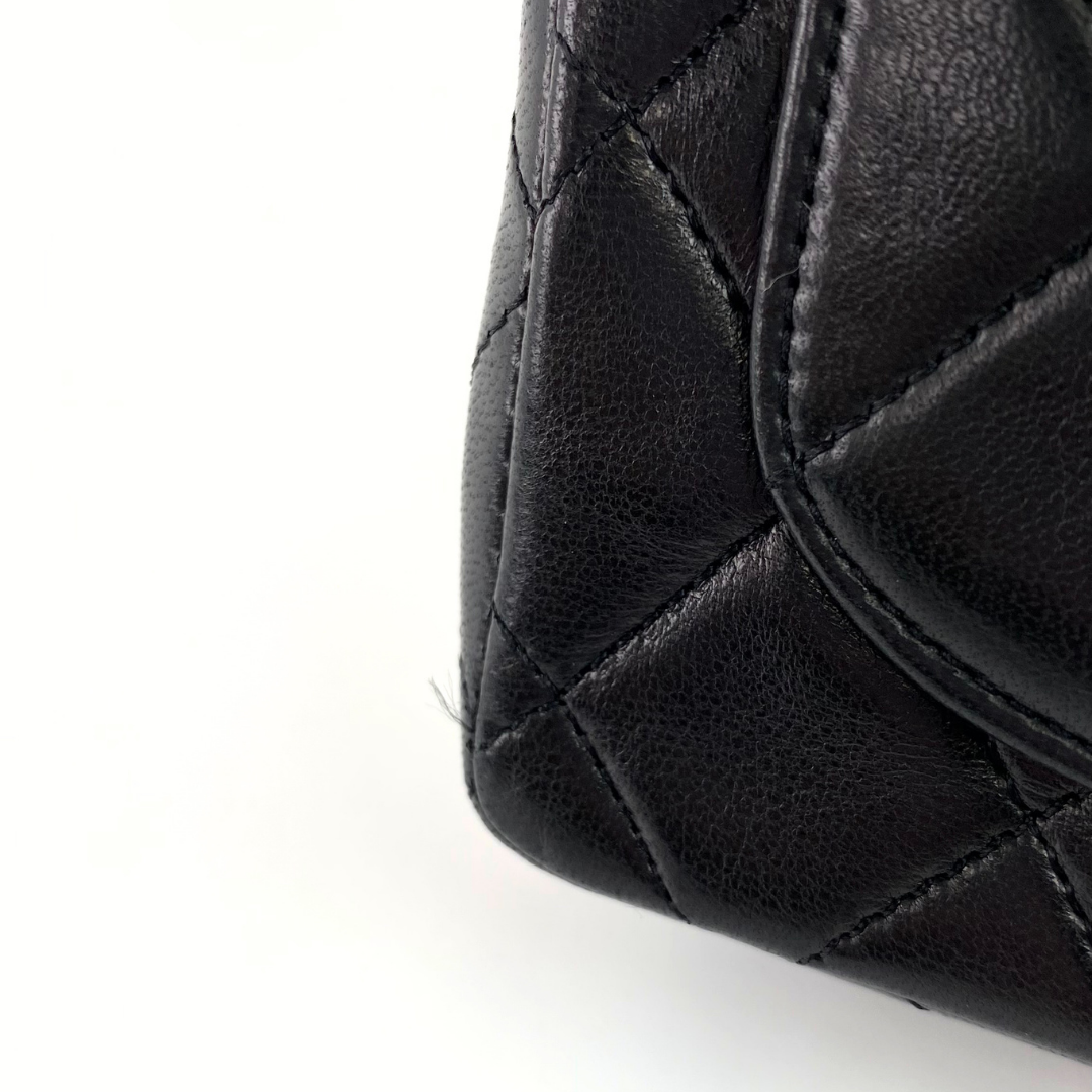 Tsubaki, 1 Series Mini Square 17cm Black Lambskin with seal and card