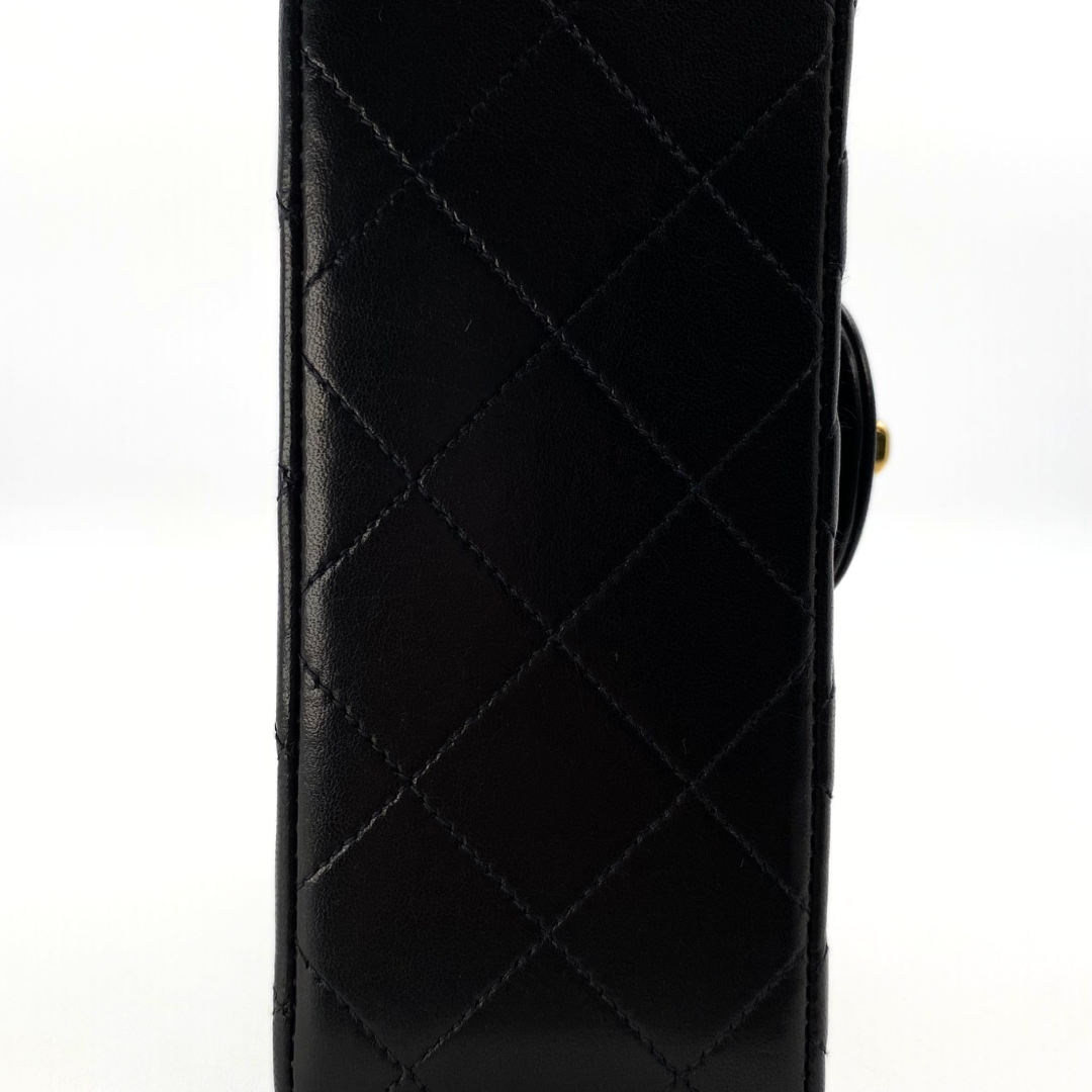 Leander, 3 Series Mini Square 17cm Black Lambskin with seal and card