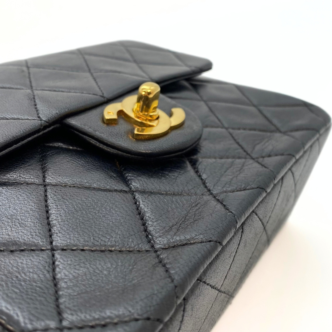 Michiru, 1 Series Square 17cm Black Lambskin with seal and card