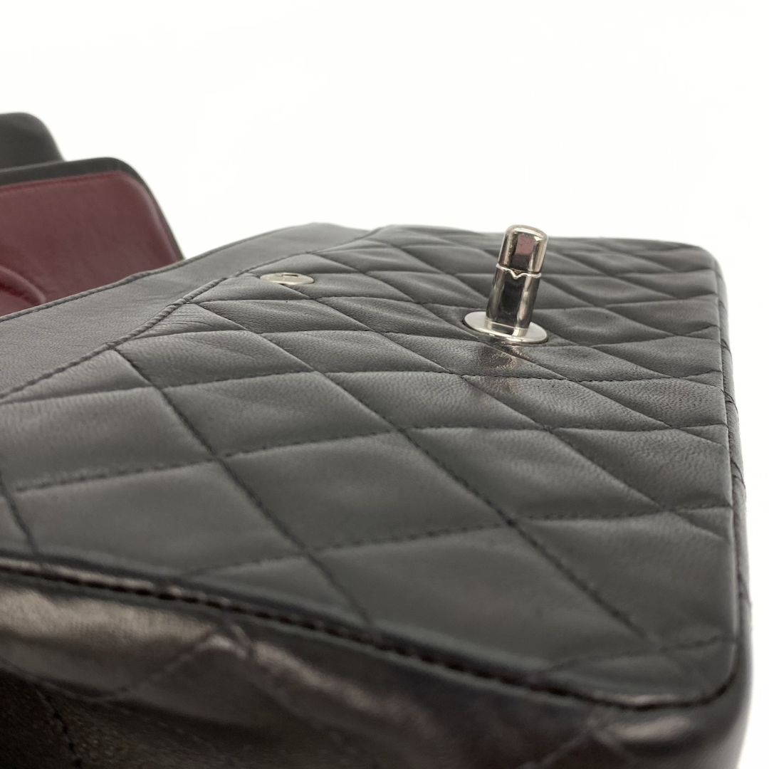 Thiago, 5 Series Medium Black Lambskin Silver Hardware with seal and card