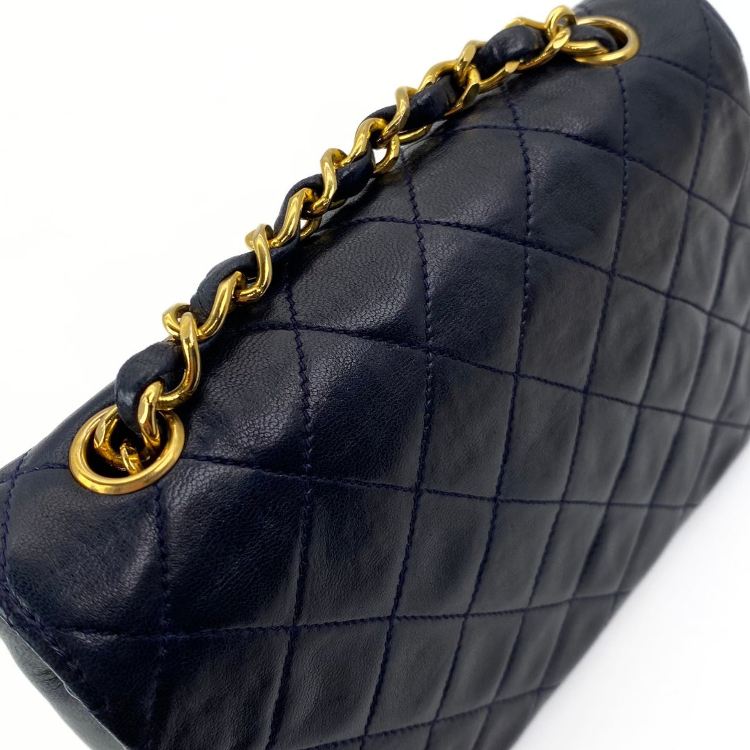 Rorik, 1 Series Mini Circle Coco Navy Lambskin with seal only