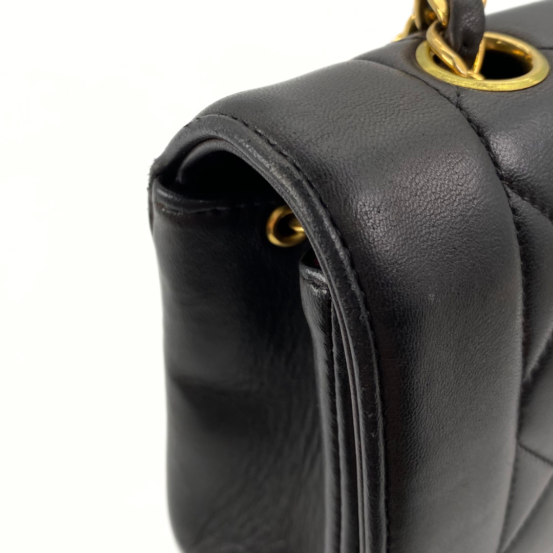 Sorenza, 2 Series Medium Diana Black Lambskin with seal and card