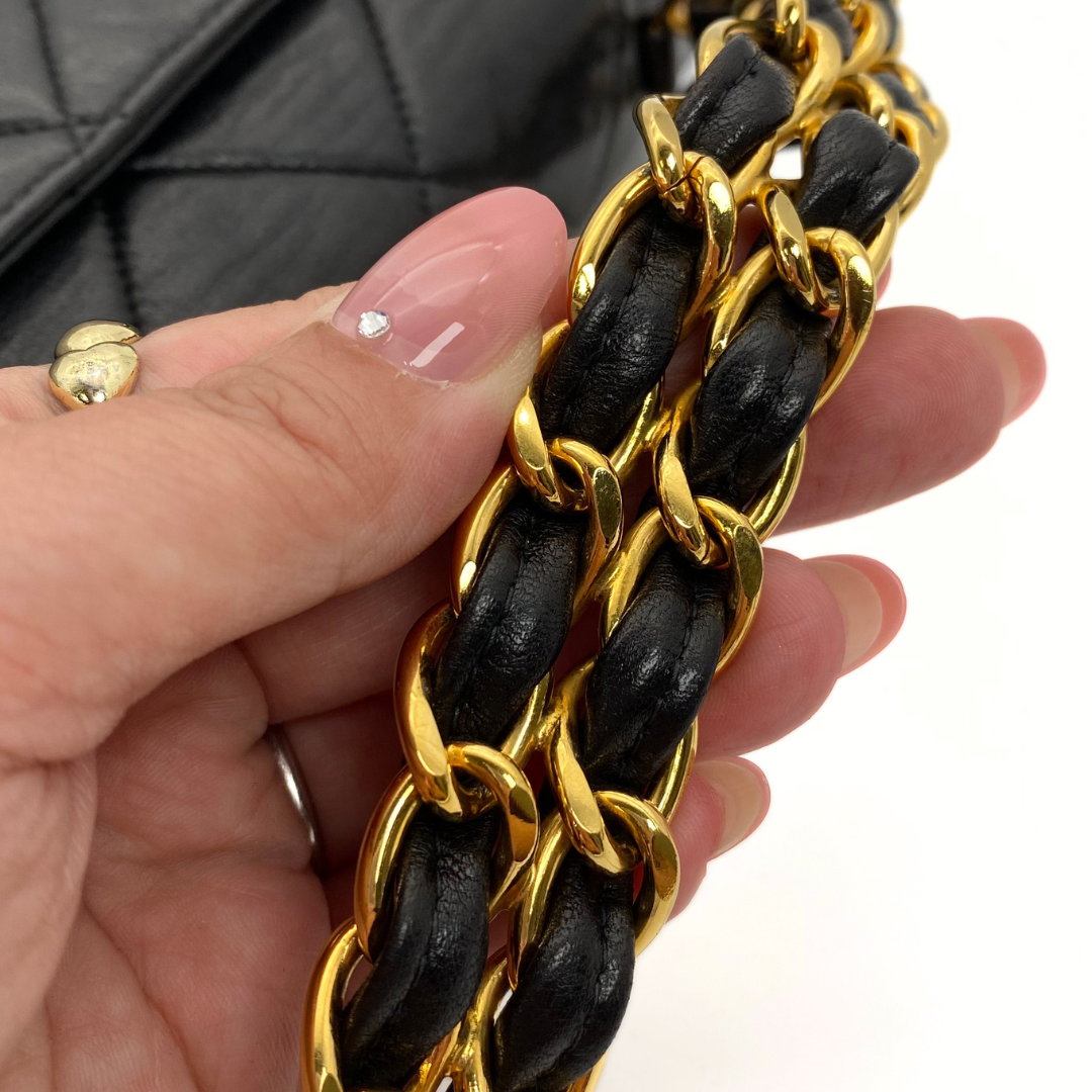 Mikoto, 3 Series Materasse Black Lamb Gold Hardware with seal and card