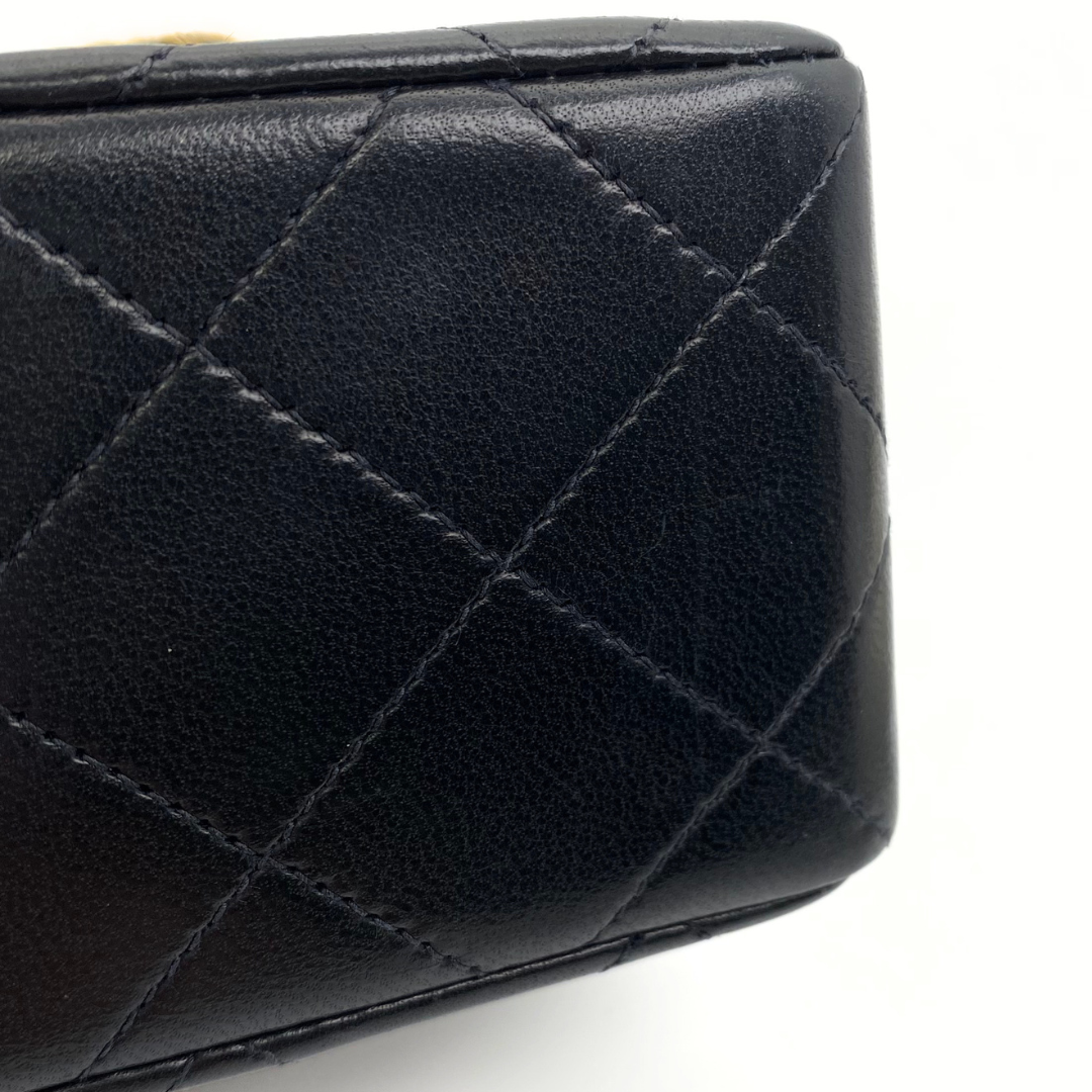 Genji, 2 Series Mini Square 17 Black Lambskin with seal and card