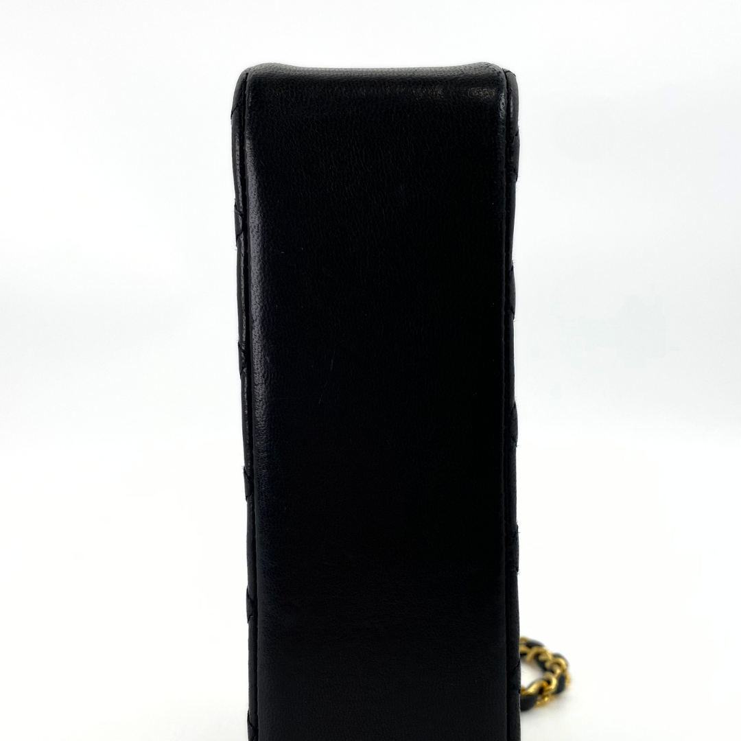 Wakana, 1 Series Matelasse Mini Black Lambskinw with seal and card
