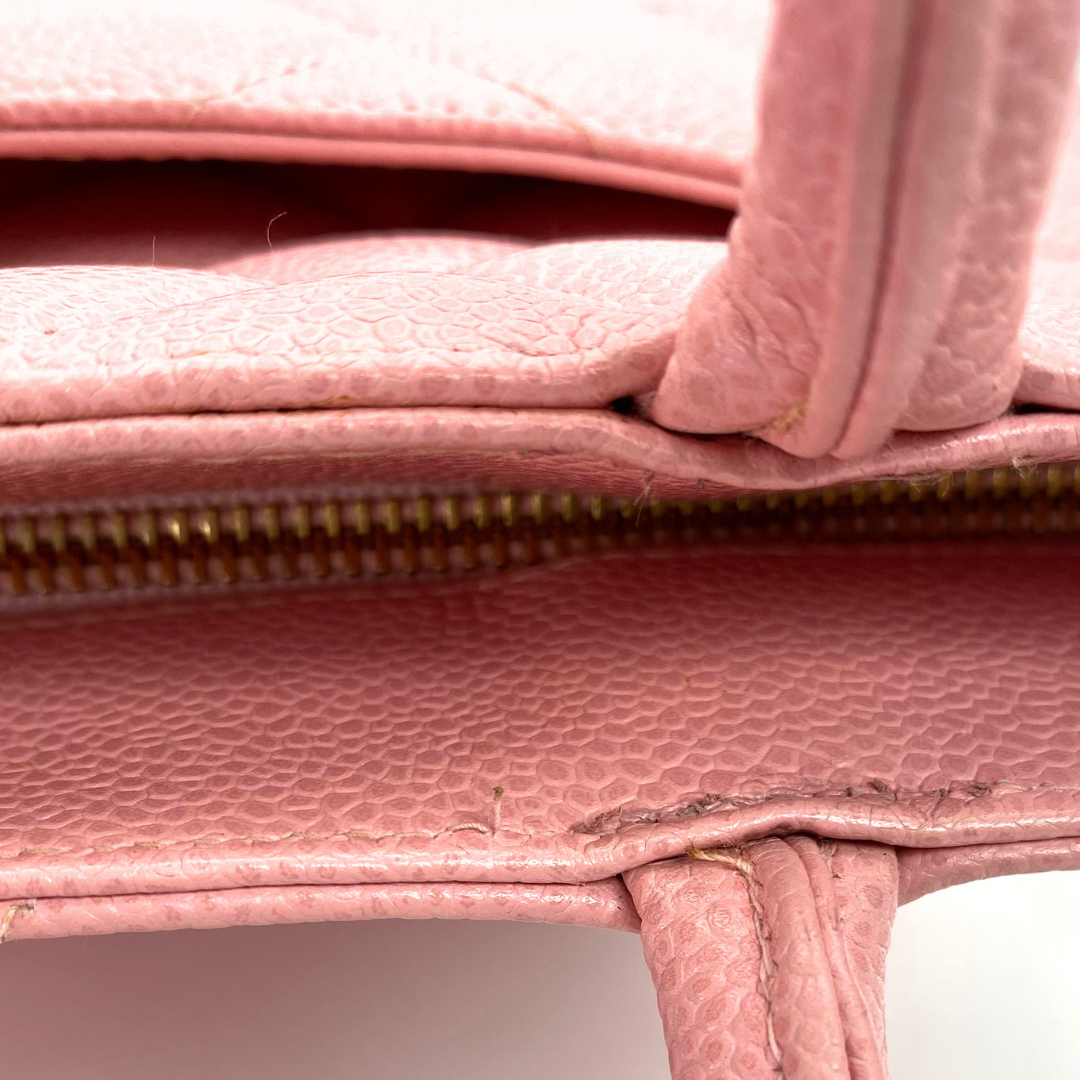 Dami, 8 Series Medallion Tote Reissue Pink Caviar with seal and card