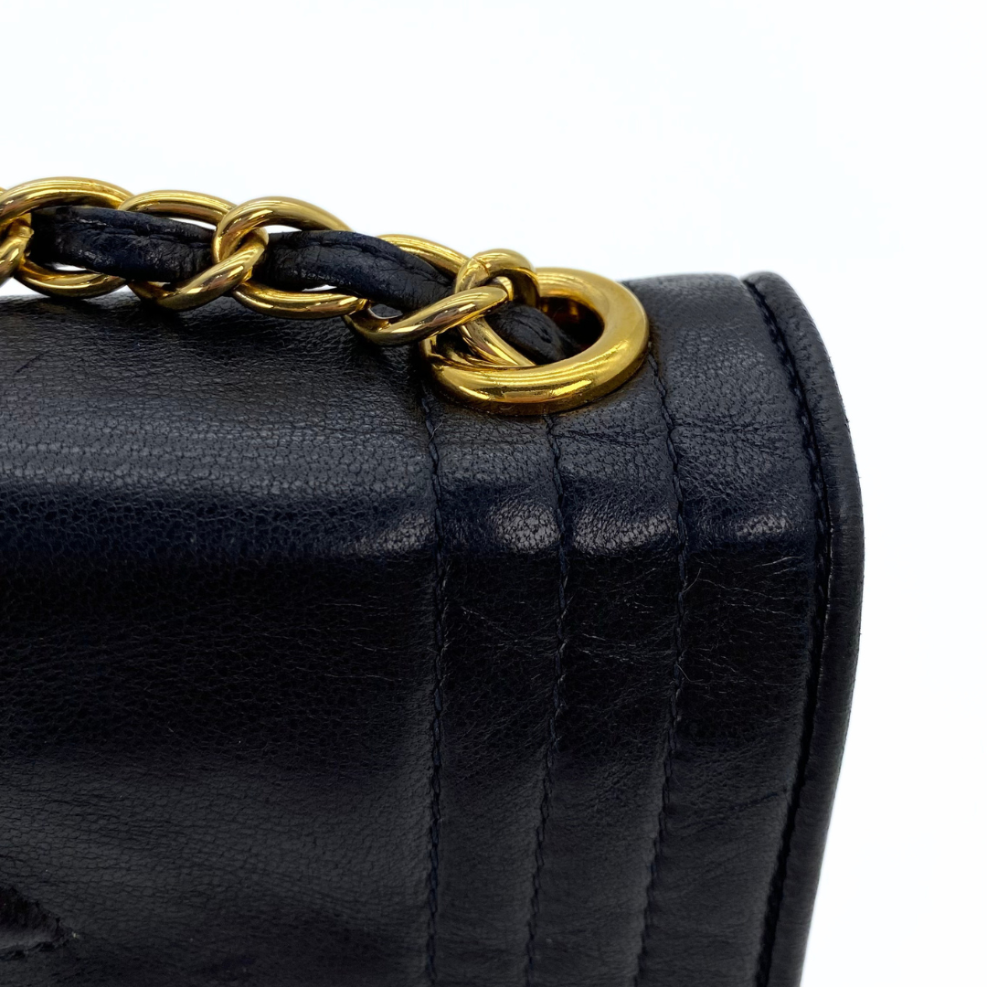 Rodion, 0 Series Black Lambskin Wallet On Chain with seal and card