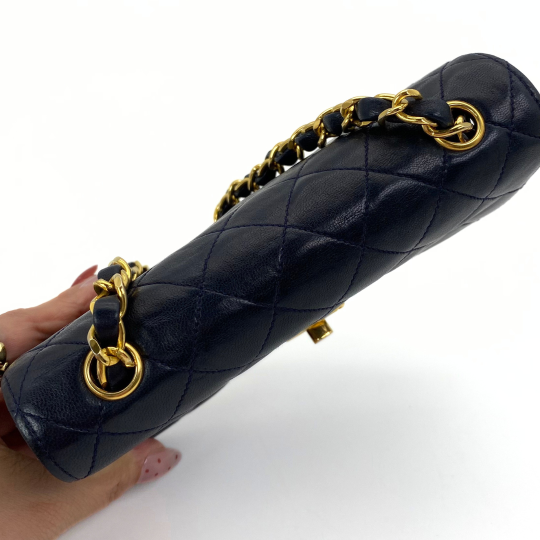 Rorik, 1 Series Mini Circle Coco Navy Lambskin with seal only