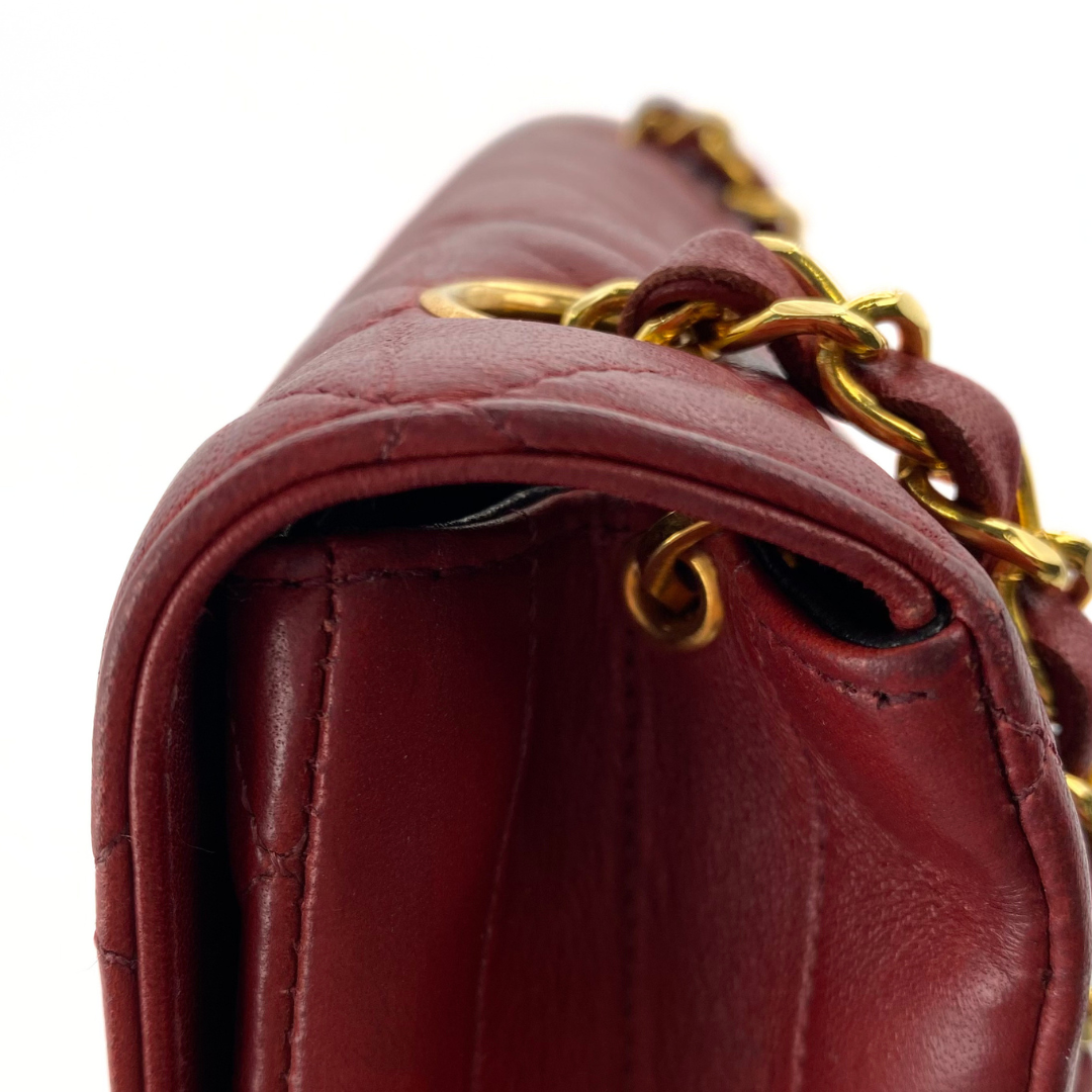 Evren, 1 Series Matelasse Bordeaux Lamb Gold Hardware with seal and card
