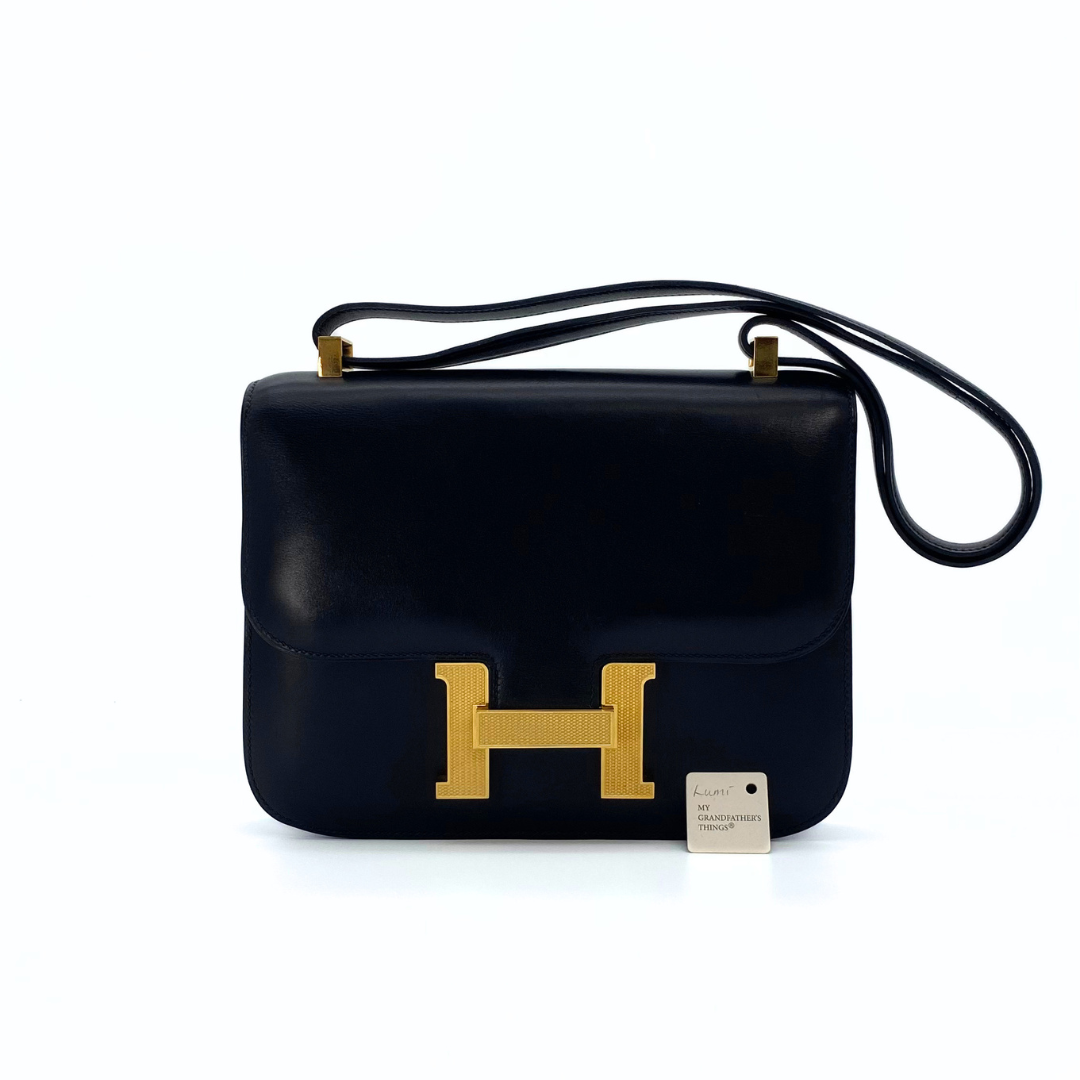 Lumi, 2003 Constance 23 Guilloche Black Boxcalf with stamp  □G