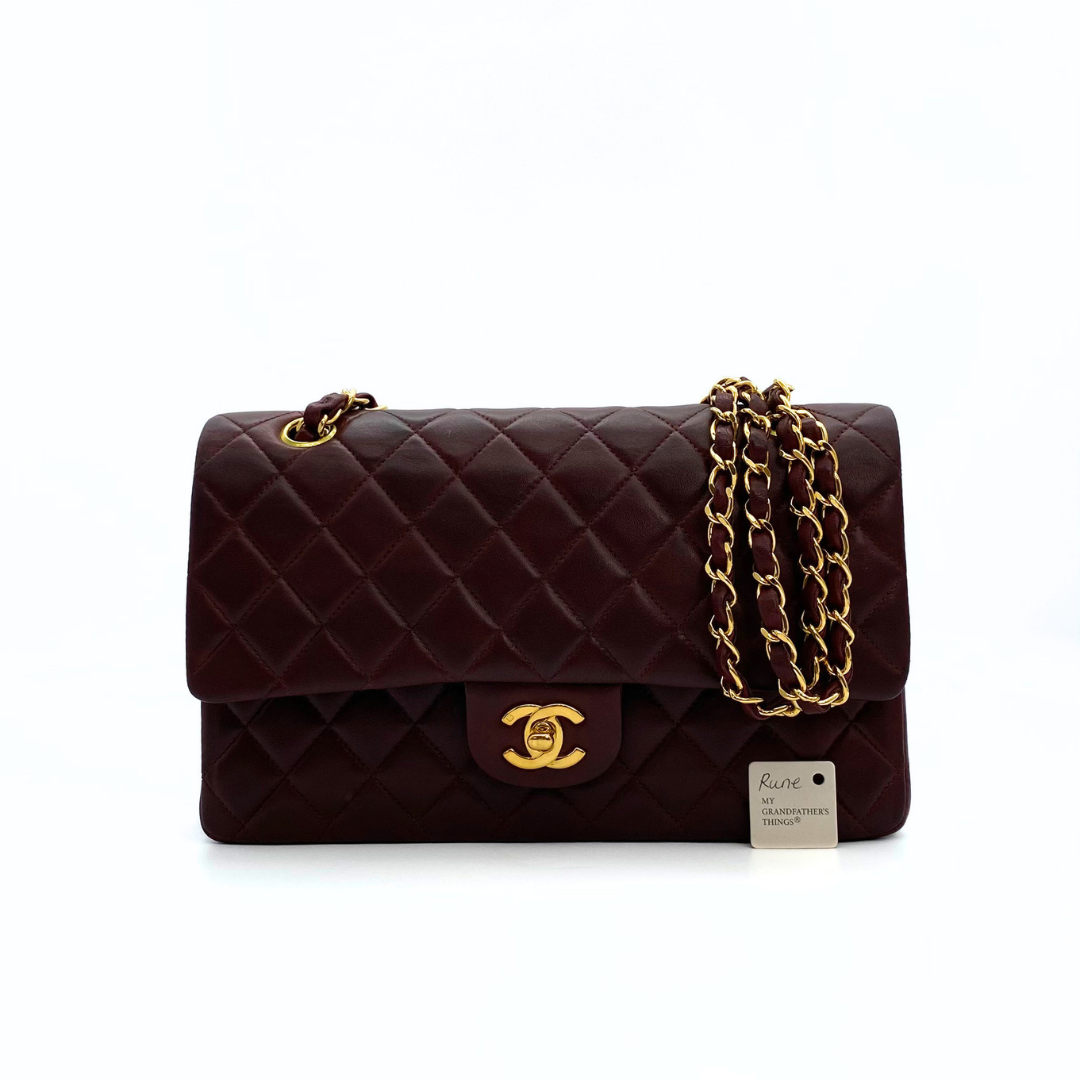 Rune, 5 Series Medium Classic Flap Bordeaux Lambskin with seal only