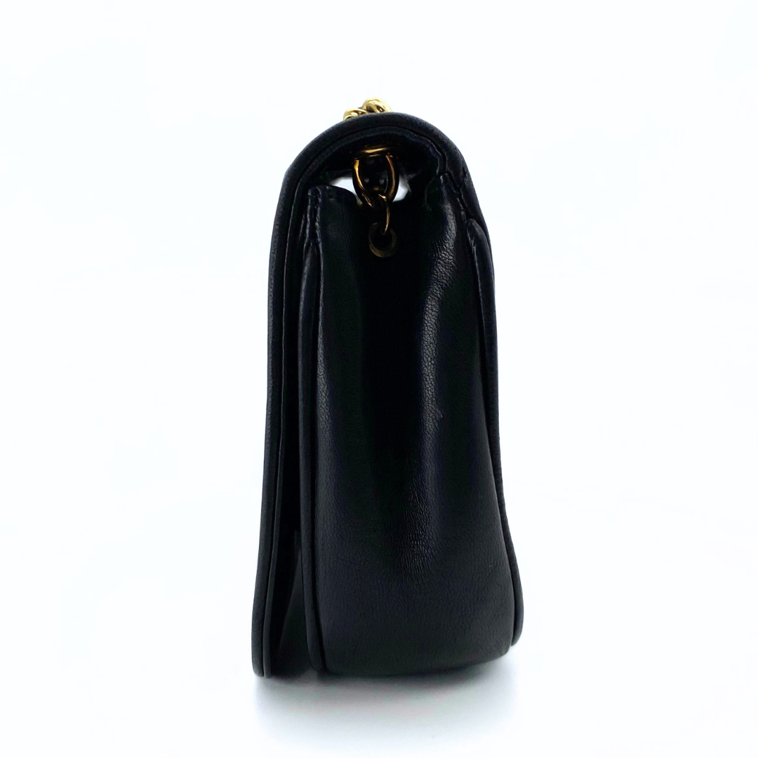 Rodion, 0 Series Black Lambskin Wallet On Chain with seal and card