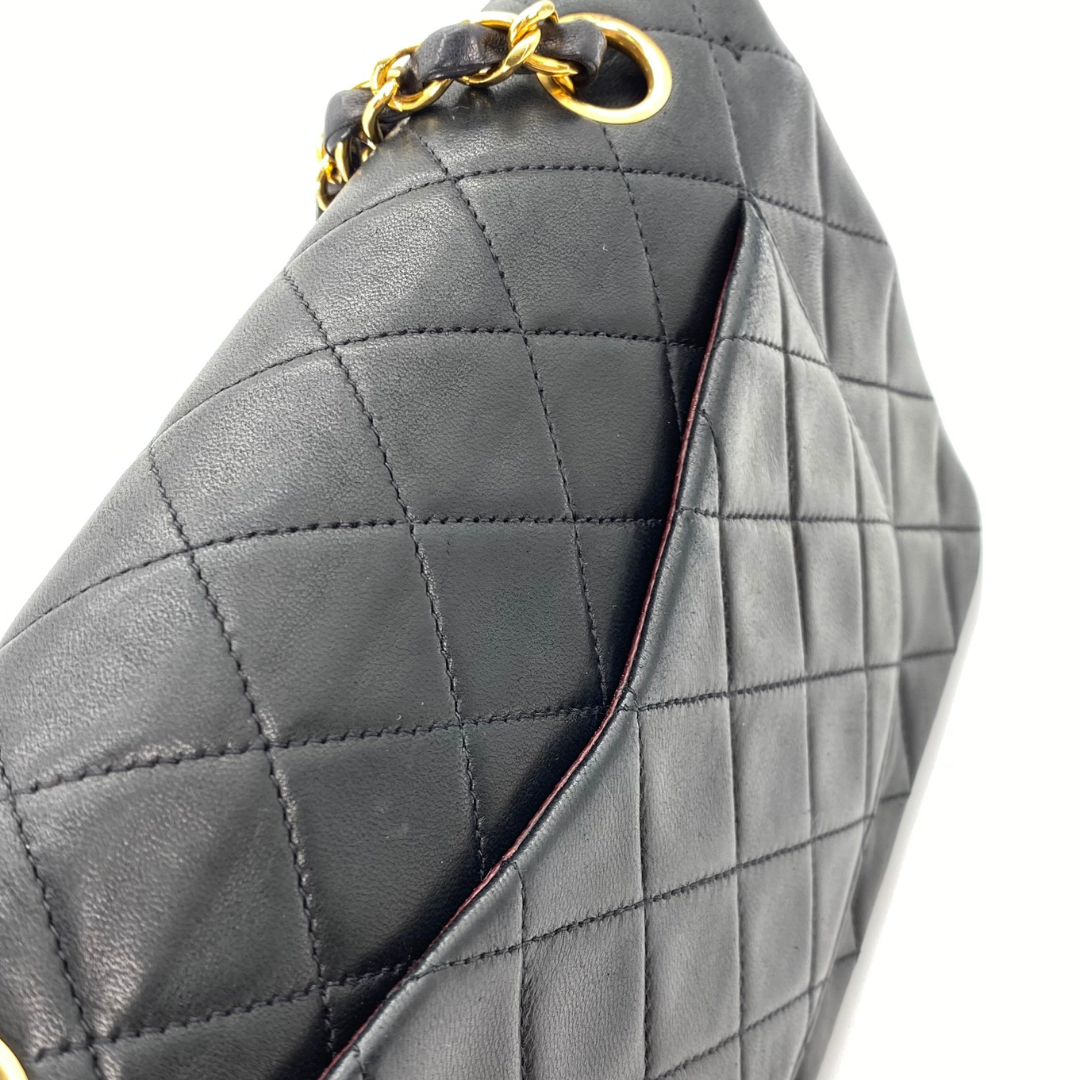 Gleb, 2 Series Small Classic Flap Black Lambskin with seal and card
