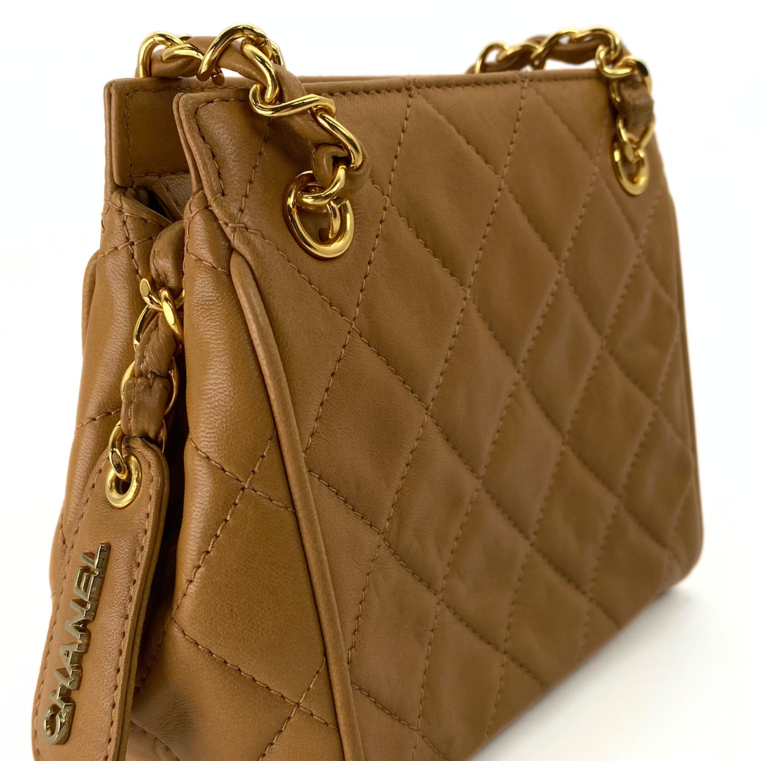 Kotone, 3 Series Matelasse Brown Lambskin with seal and card