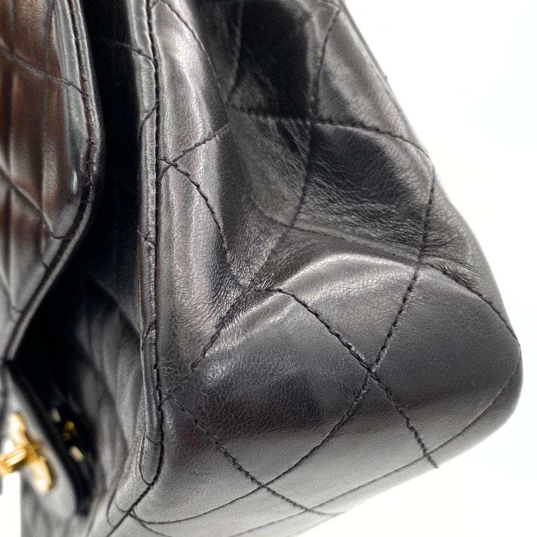 Subaru, 3 Series Medium Classic Flap Black Lambskin with seal and card