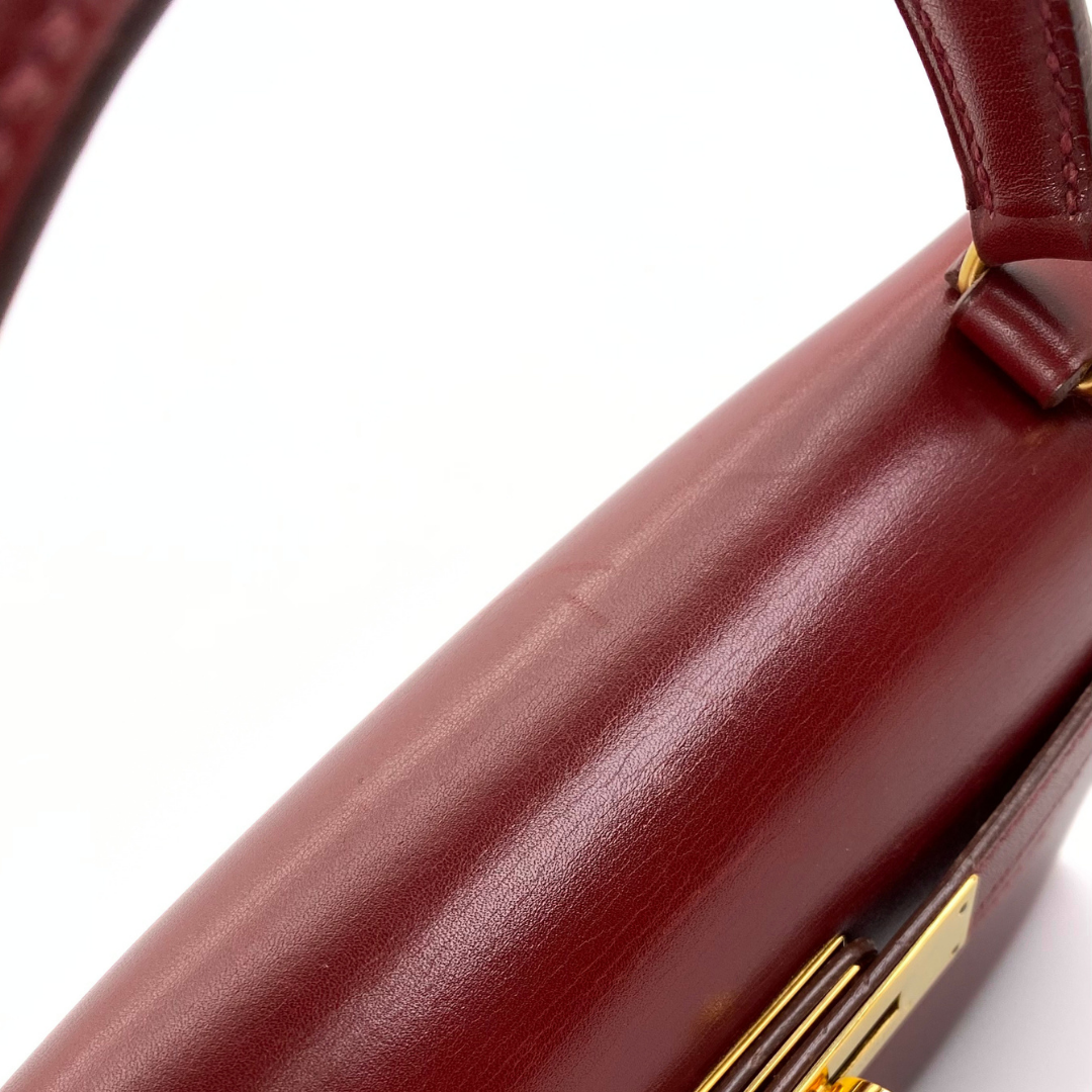 Renzo, 1992 Kelly 28 Sellier Rouge H Boxcalf with stamp 〇V