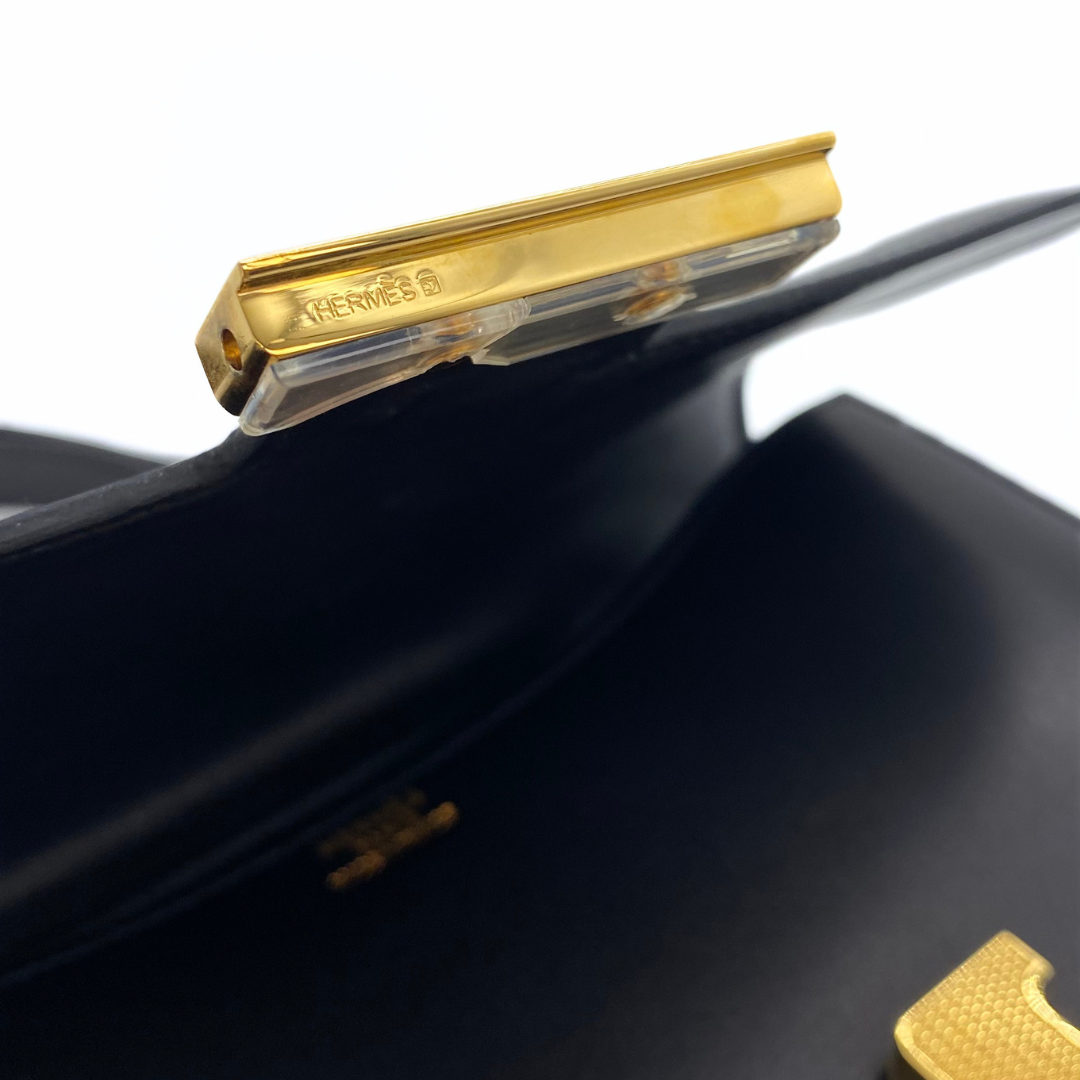 Lumi, 2003 Constance 23 Guilloche Black Boxcalf with stamp  □G