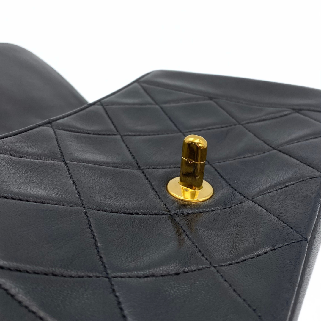 Ruslan, 1 Series Small Tab Border Black Lambskin with seal and card