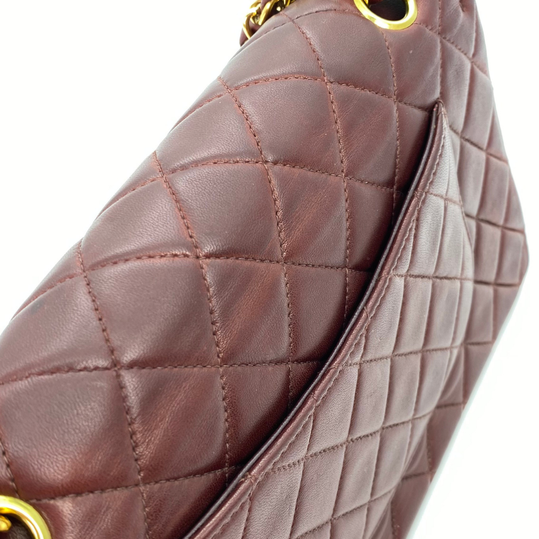 Rune, 5 Series Medium Classic Flap Bordeaux Lambskin with seal only
