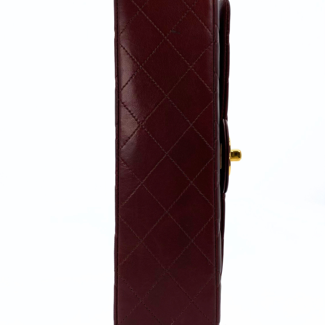 Rune, 5 Series Medium Classic Flap Bordeaux Lambskin with seal only