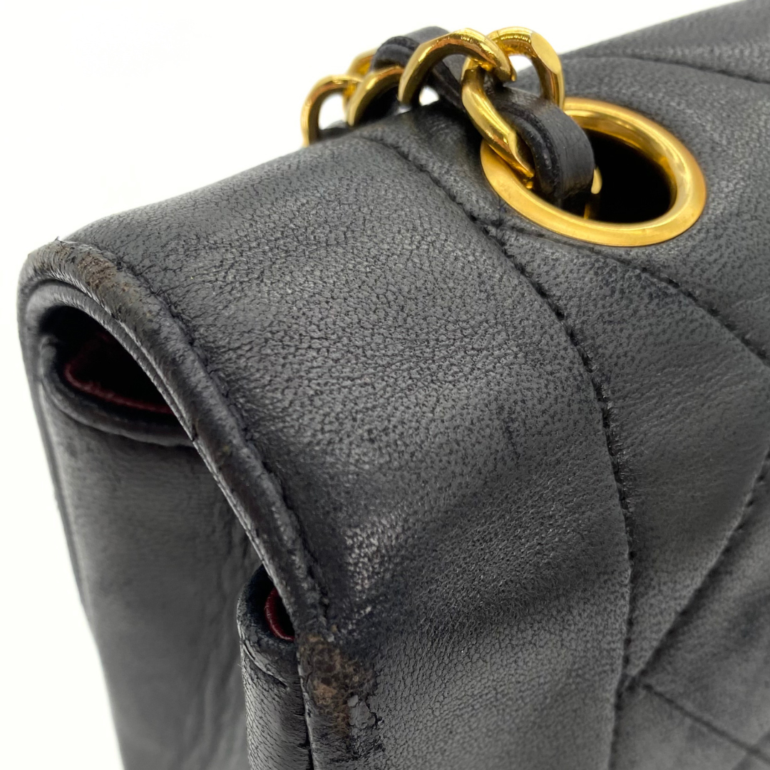 Ruslan, 1 Series Small Tab Border Black Lambskin with seal and card