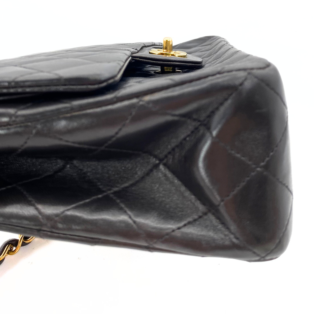 Subaru, 3 Series Medium Classic Flap Black Lambskin with seal and card