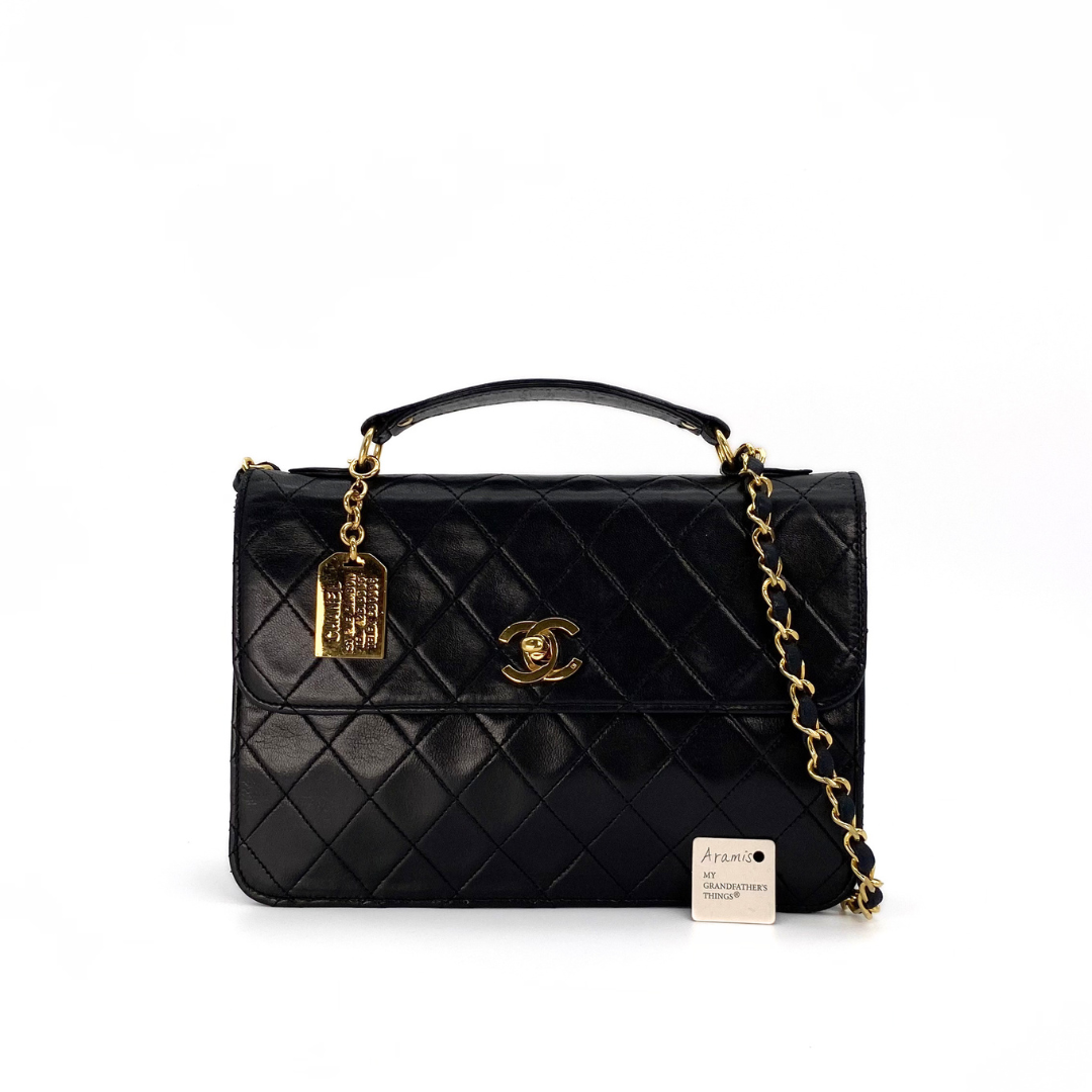 Aramis, 0 Series Matelasse Black Lambskin with seal only