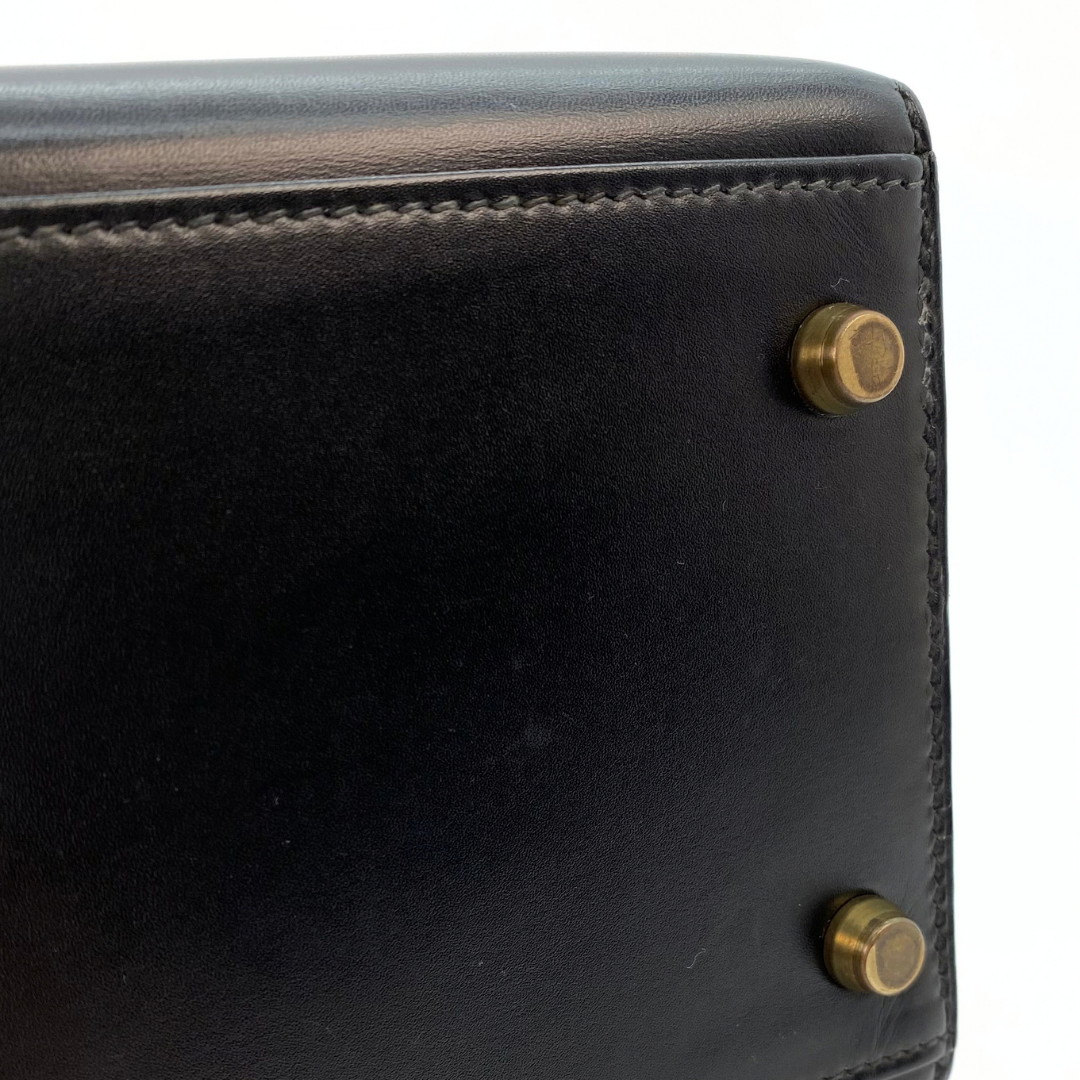 Chisato, 1991 Kelly 28 Sellier Black Boxcalf with stamp 〇U