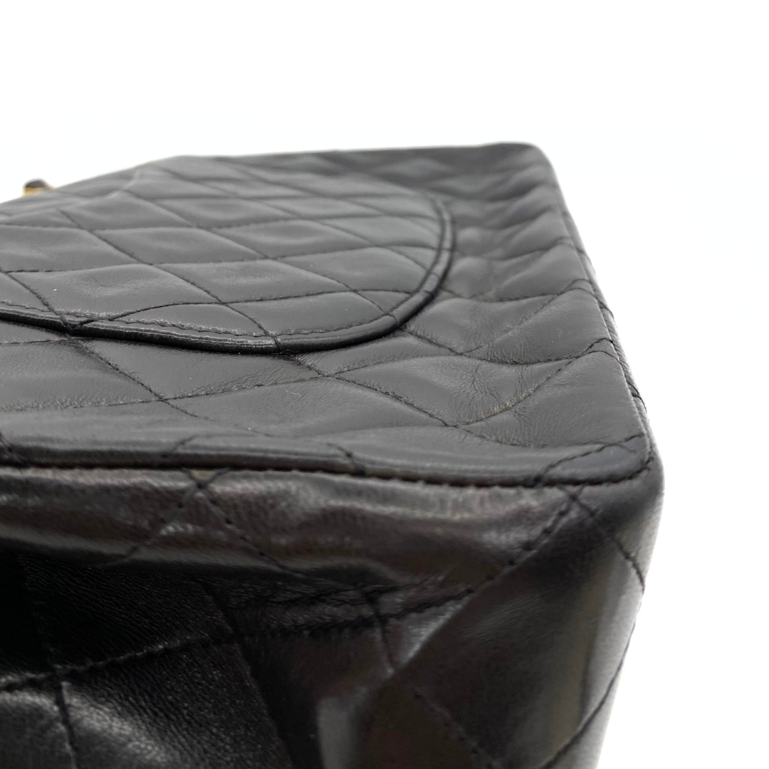 Subaru, 3 Series Medium Classic Flap Black Lambskin with seal and card