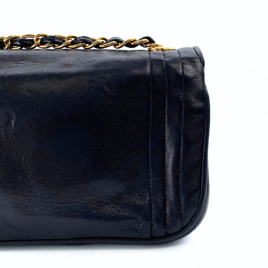 Rodion, 0 Series Black Lambskin Wallet On Chain with seal and card
