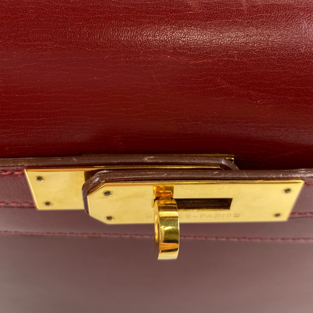 Renzo, 1992 Kelly 28 Sellier Rouge H Boxcalf with stamp 〇V