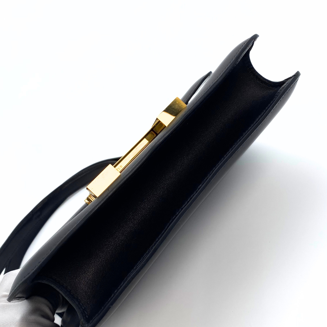 Lumi, 2003 Constance 23 Guilloche Black Boxcalf with stamp  □G